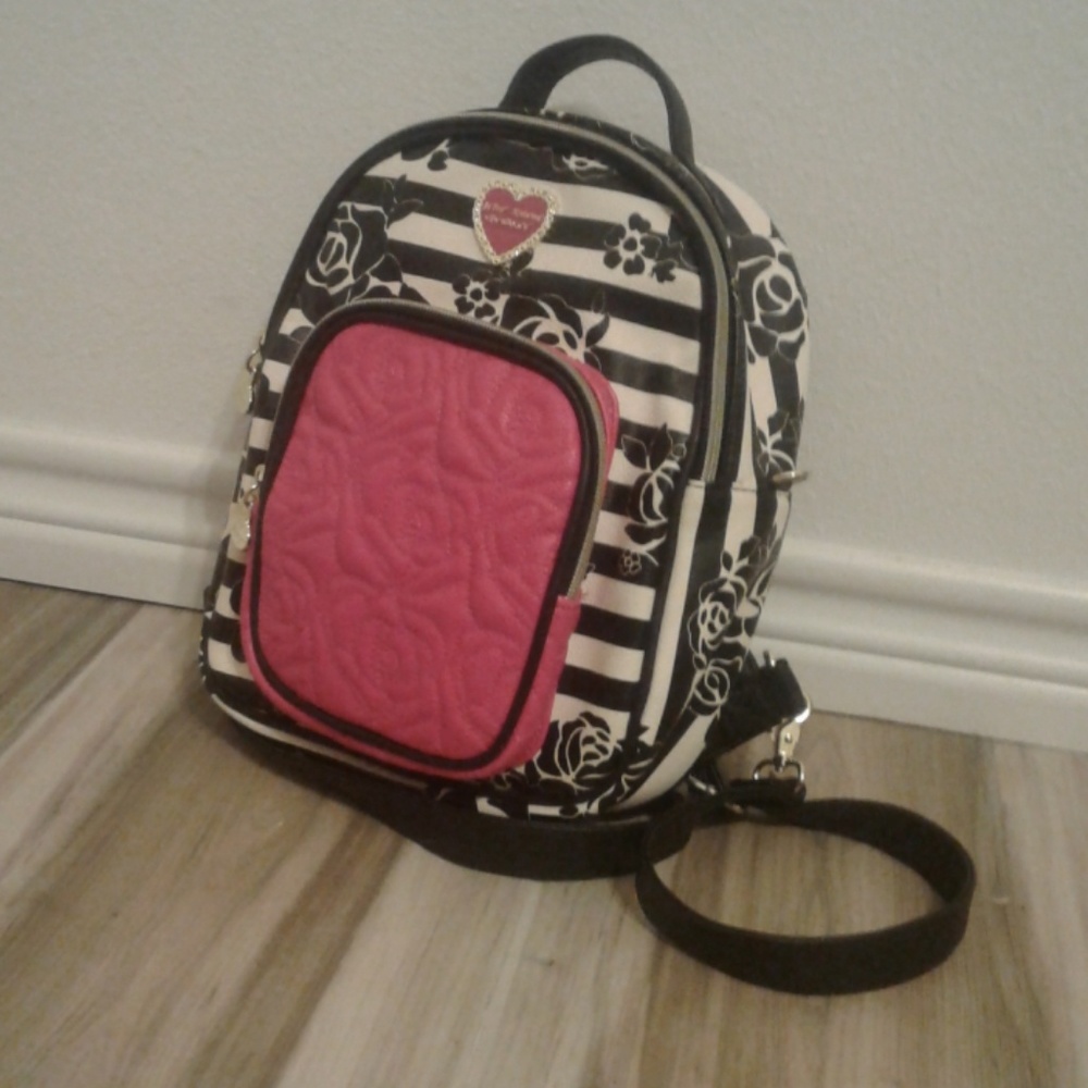 Betsy Johnson adorable backpack / purse